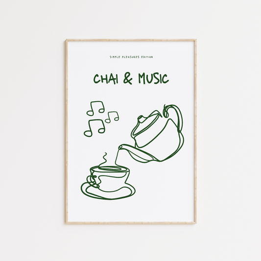 Chai & Music Poster Print | Simple Pleasures Edition