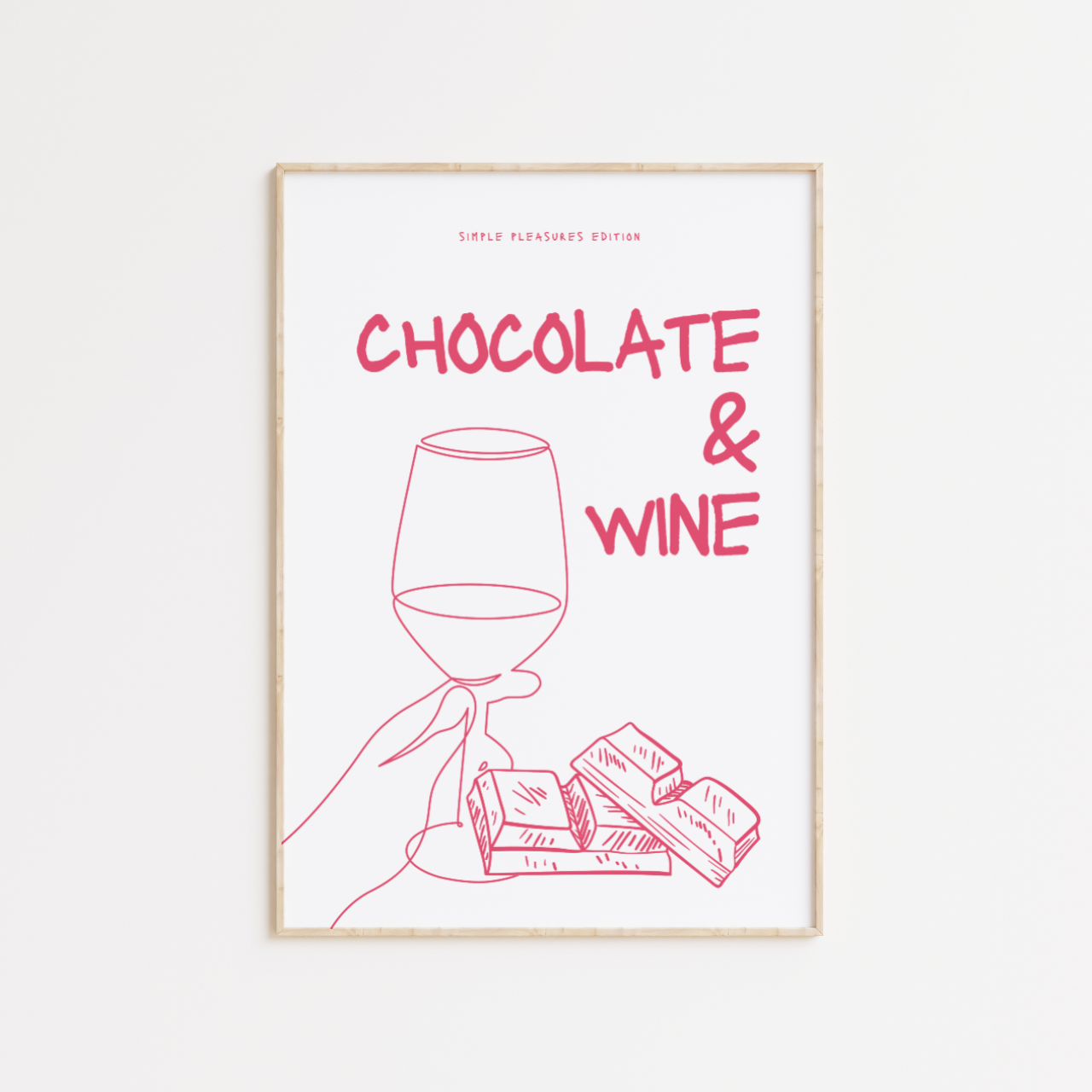Chocolate & Wine Poster Print | Simple Pleasures Edition