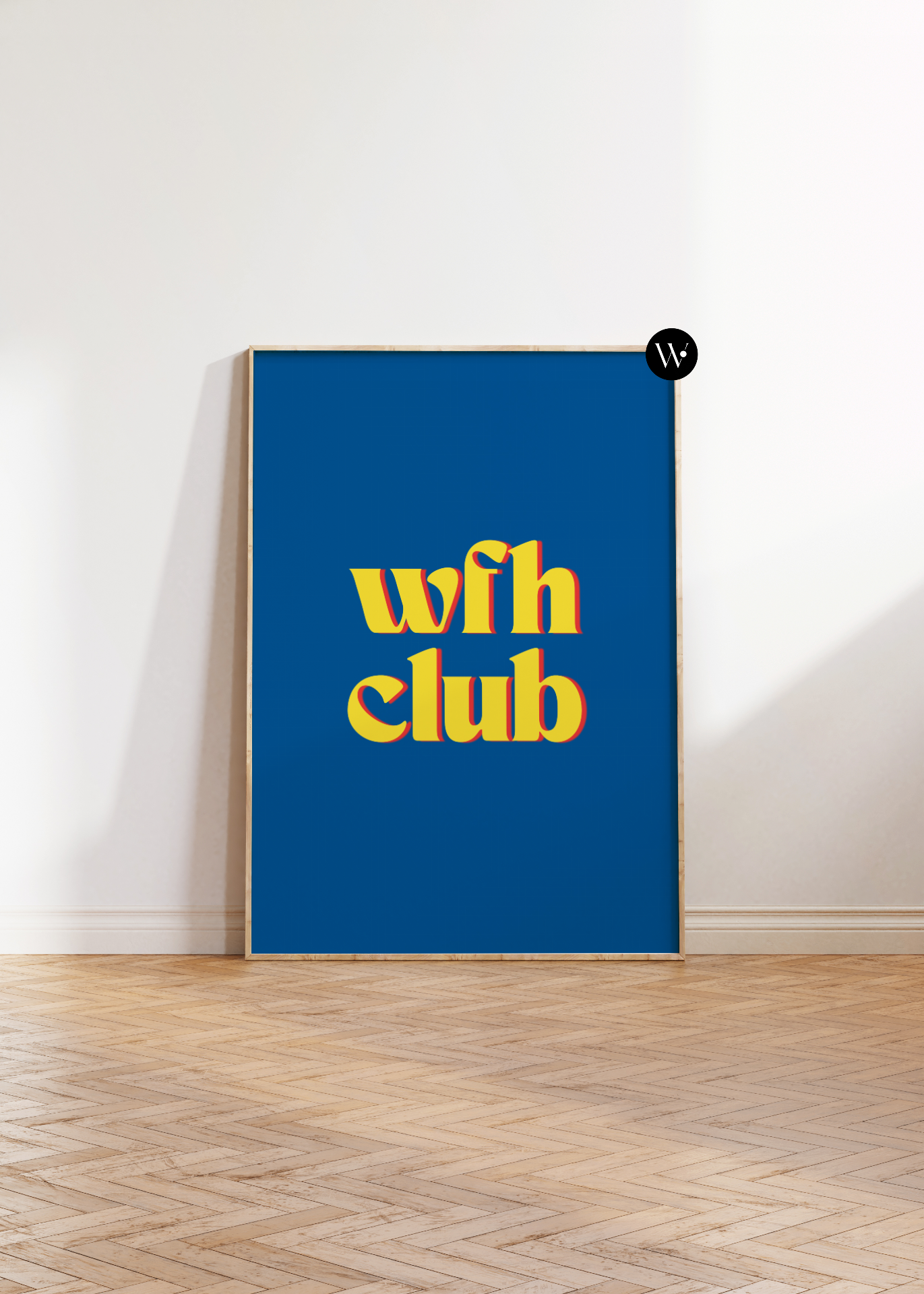 WFH Club Blue & Yellow Poster Print