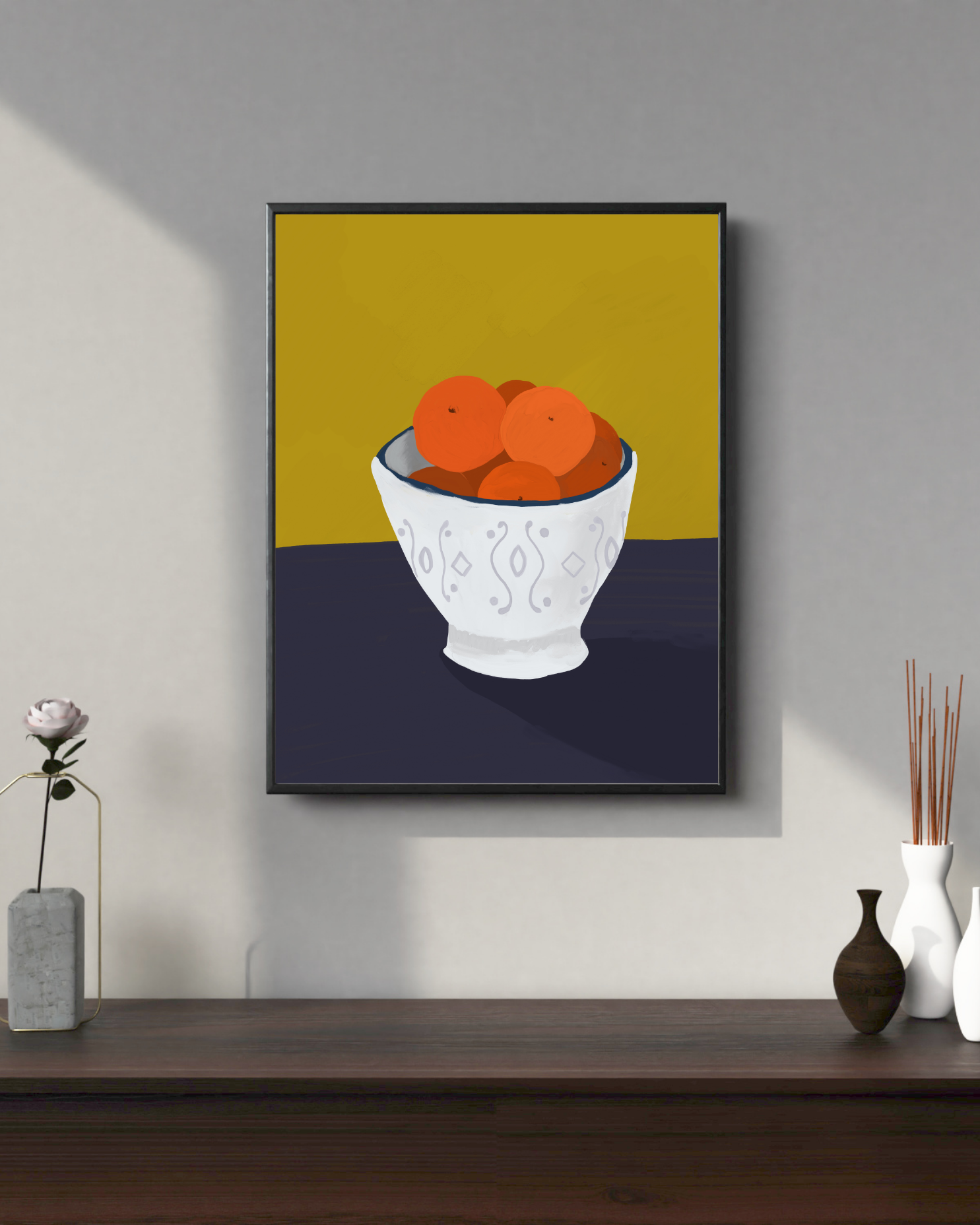ORANGE FRUIT BOWL PRINT (Digital Download)