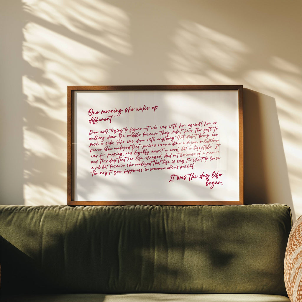 ONE MORNING SHE WOKE UP PRINT (Digital Download)