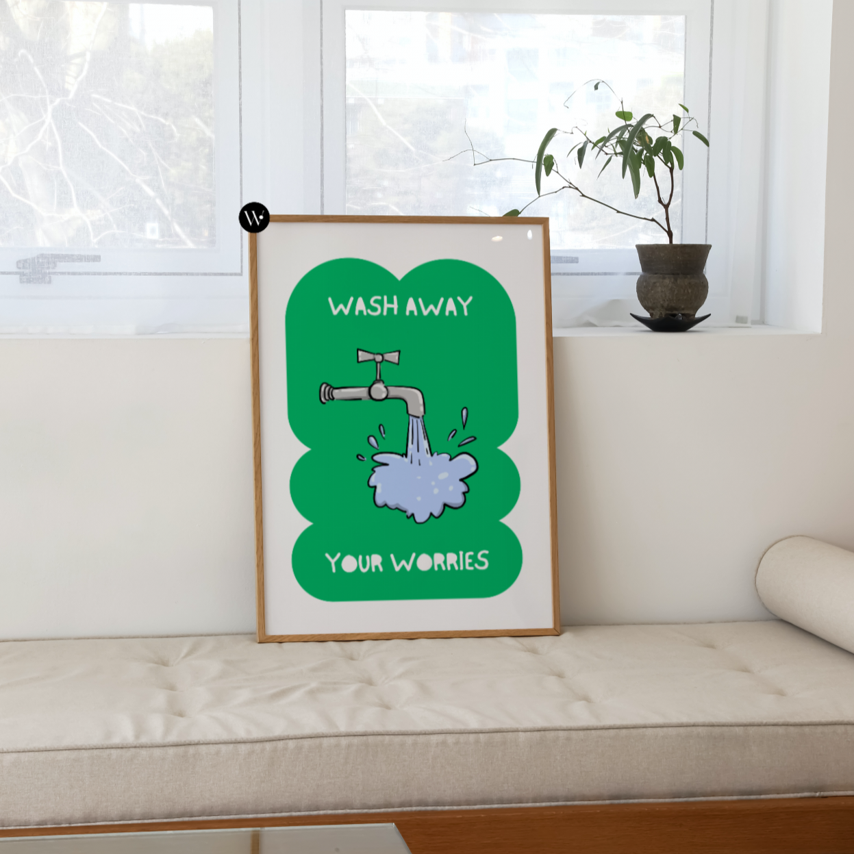 Wash Away Your Worries Poster Print