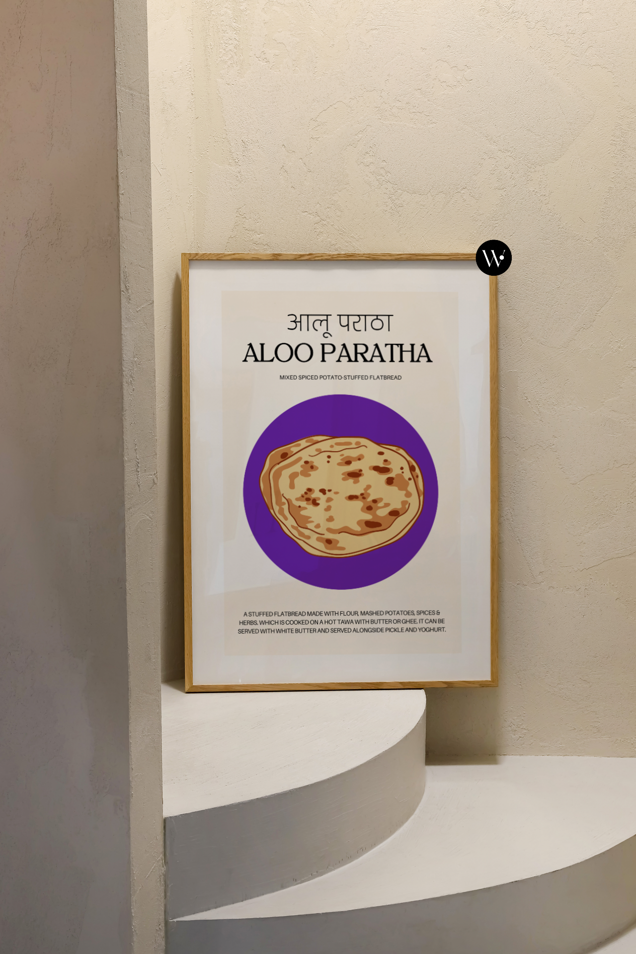 Aloo Paratha Desi Food Indian Poster