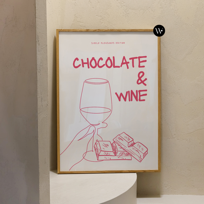 Chocolate & Wine Poster Print | Simple Pleasures Edition