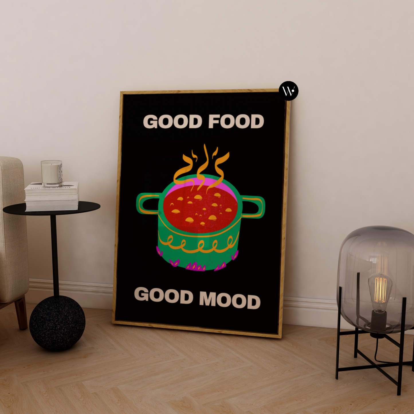 Good Food Good Mood Poster Print
