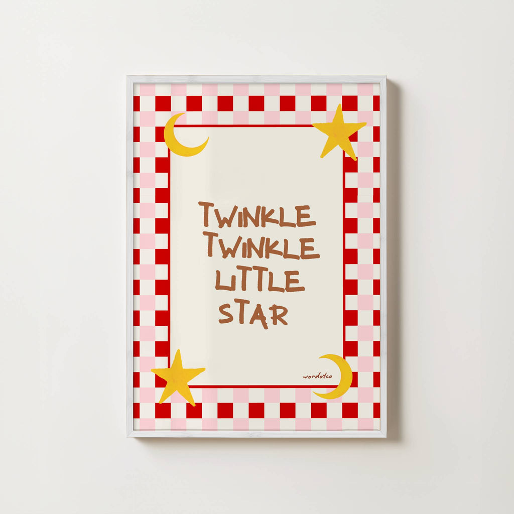 TWINKLE TWINKLE LITTLE STAR NURSERY PRINT