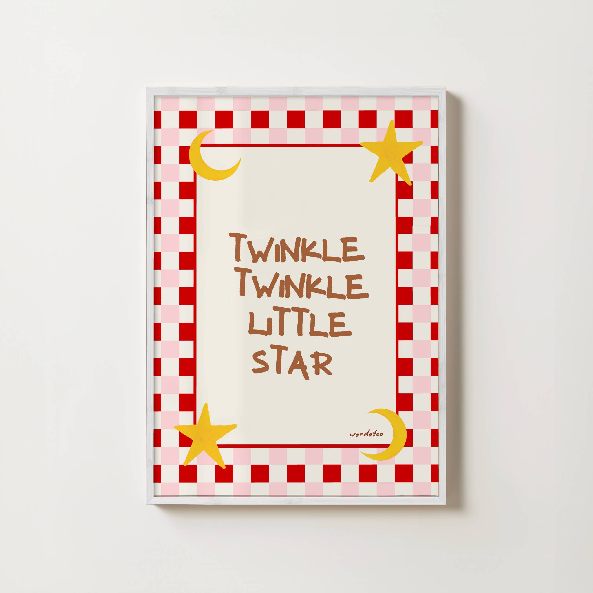 TWINKLE TWINKLE LITTLE STAR NURSERY PRINT