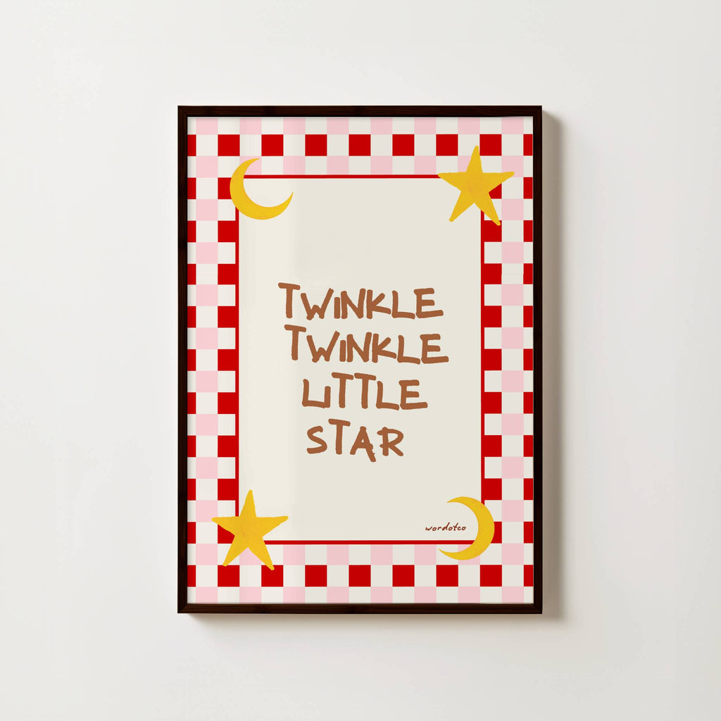 TWINKLE TWINKLE LITTLE STAR NURSERY PRINT