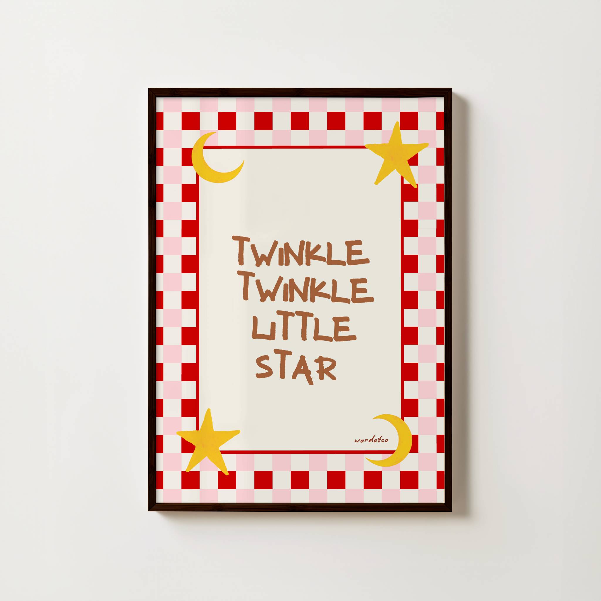 TWINKLE TWINKLE LITTLE STAR NURSERY PRINT