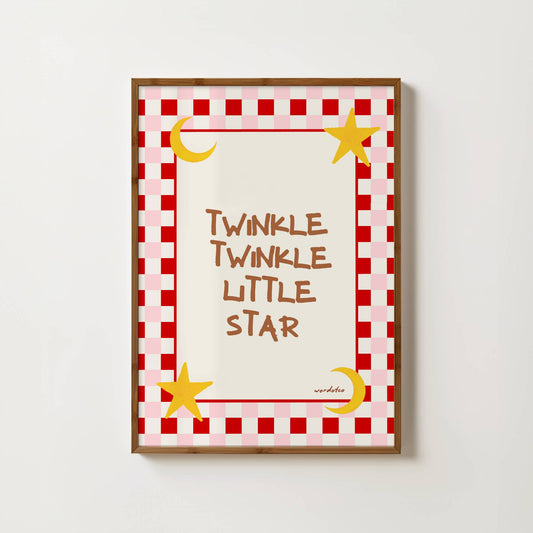 TWINKLE TWINKLE LITTLE STAR NURSERY PRINT