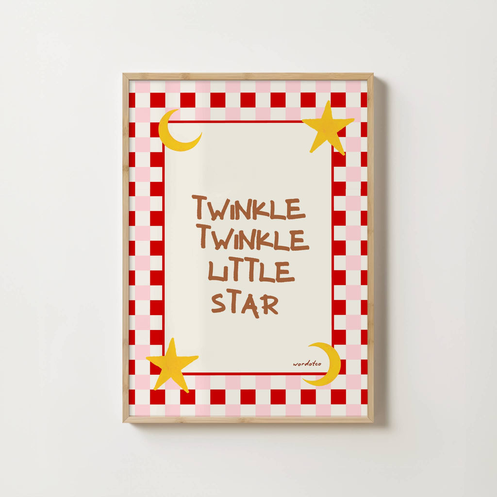 TWINKLE TWINKLE LITTLE STAR NURSERY PRINT