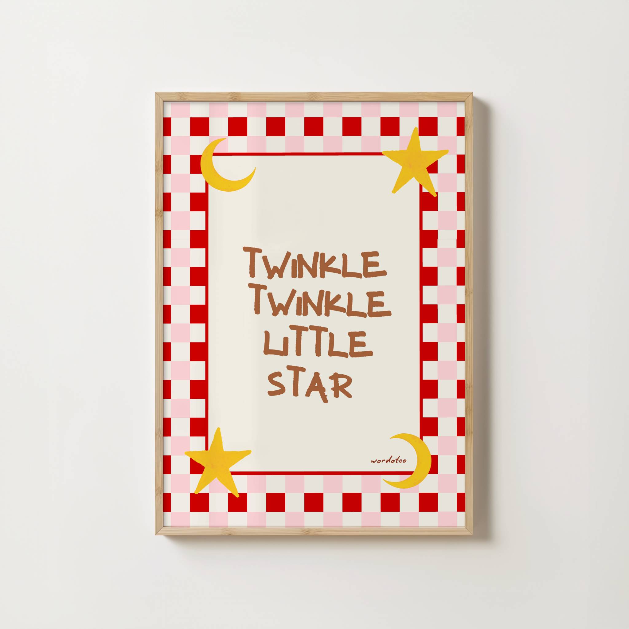 TWINKLE TWINKLE LITTLE STAR NURSERY PRINT