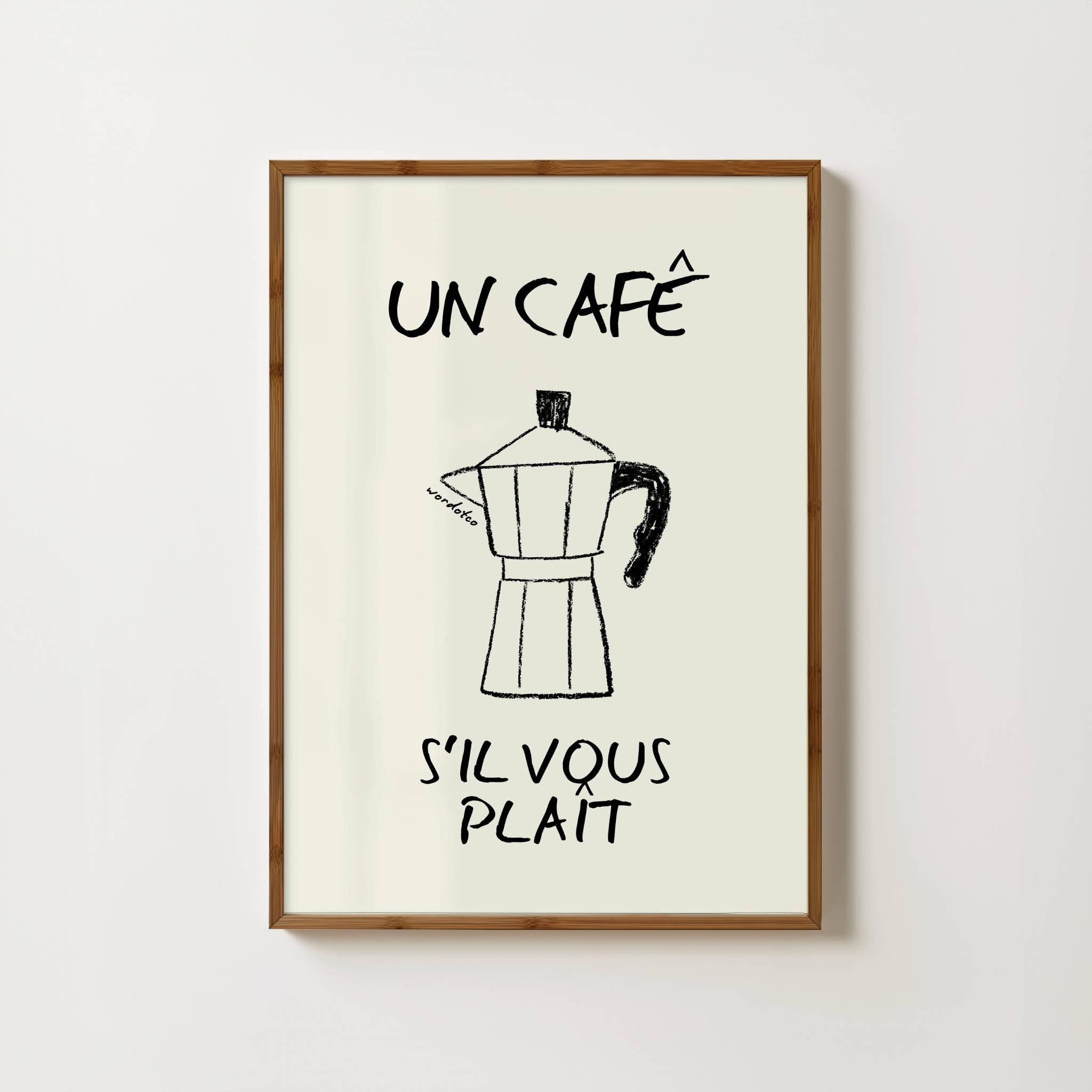 UN CAFE S'IL VOUS PLAIT PRINT