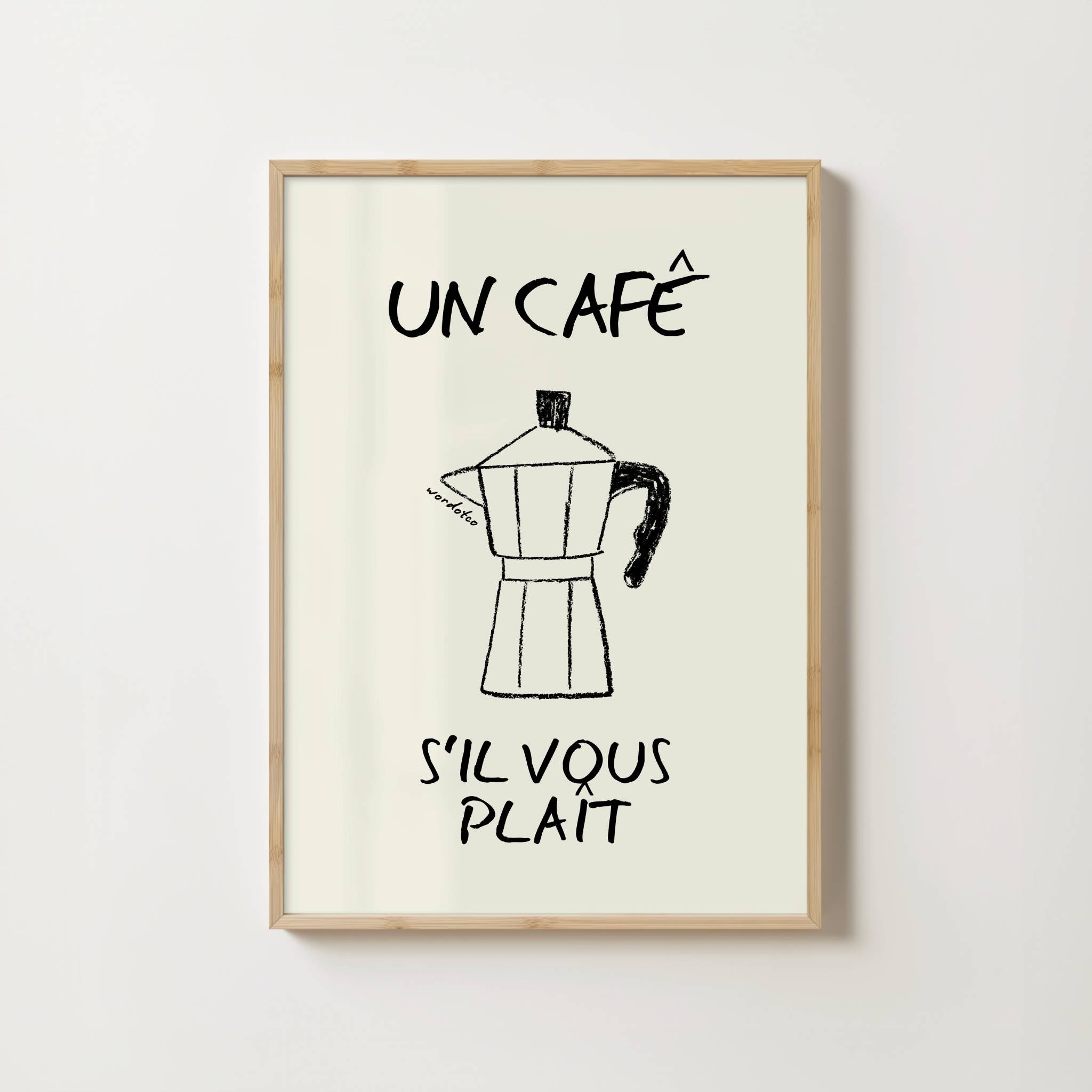 UN CAFE S'IL VOUS PLAIT PRINT