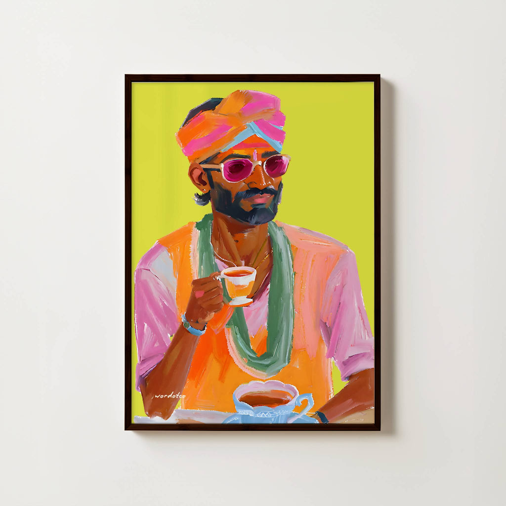 A MAN AND HIS CHAI PRINT