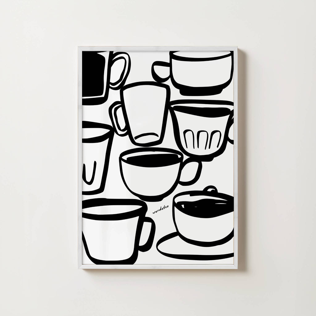 CUPS IN BETWEEN PRINT