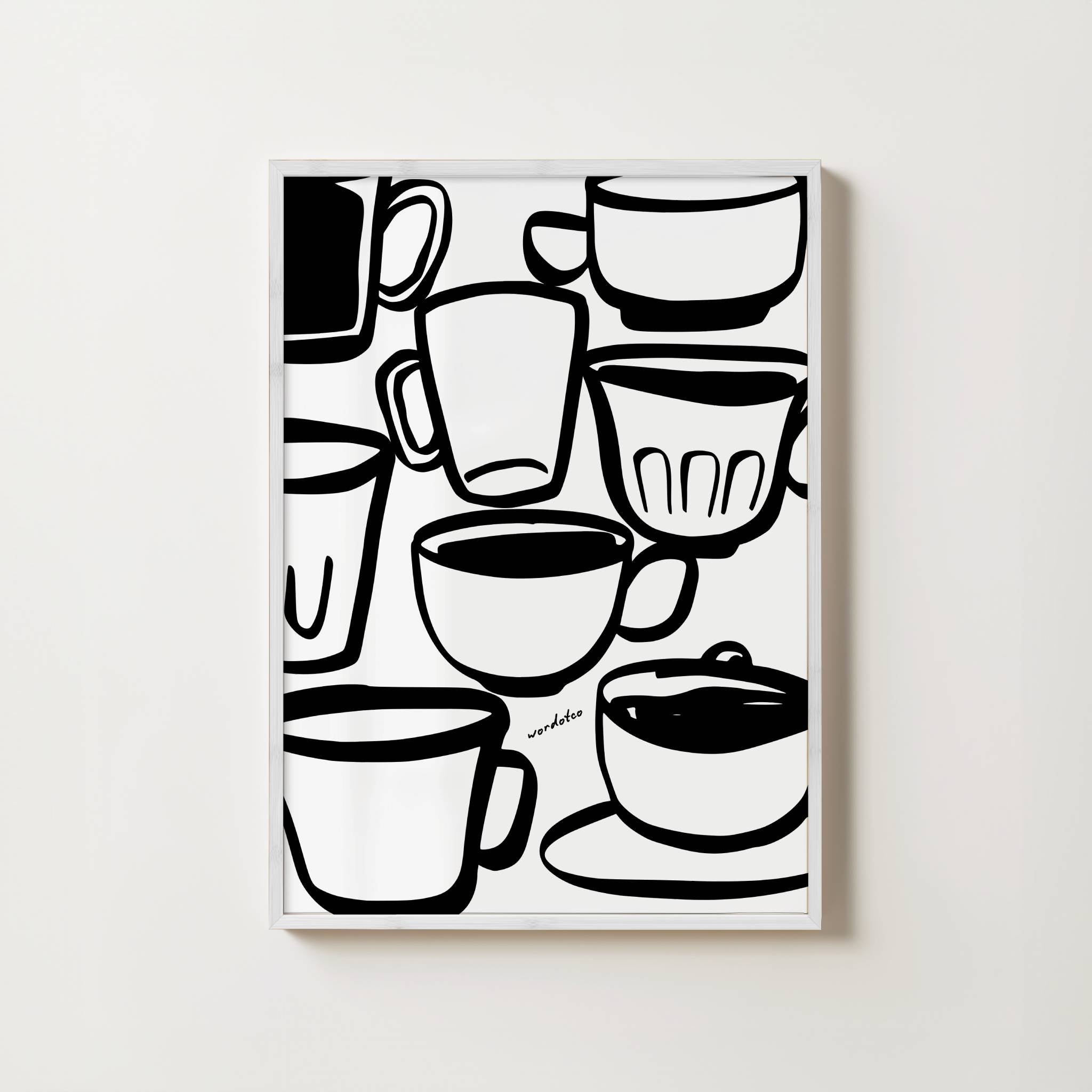 CUPS IN BETWEEN PRINT