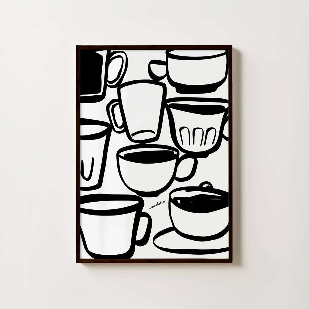 CUPS IN BETWEEN PRINT