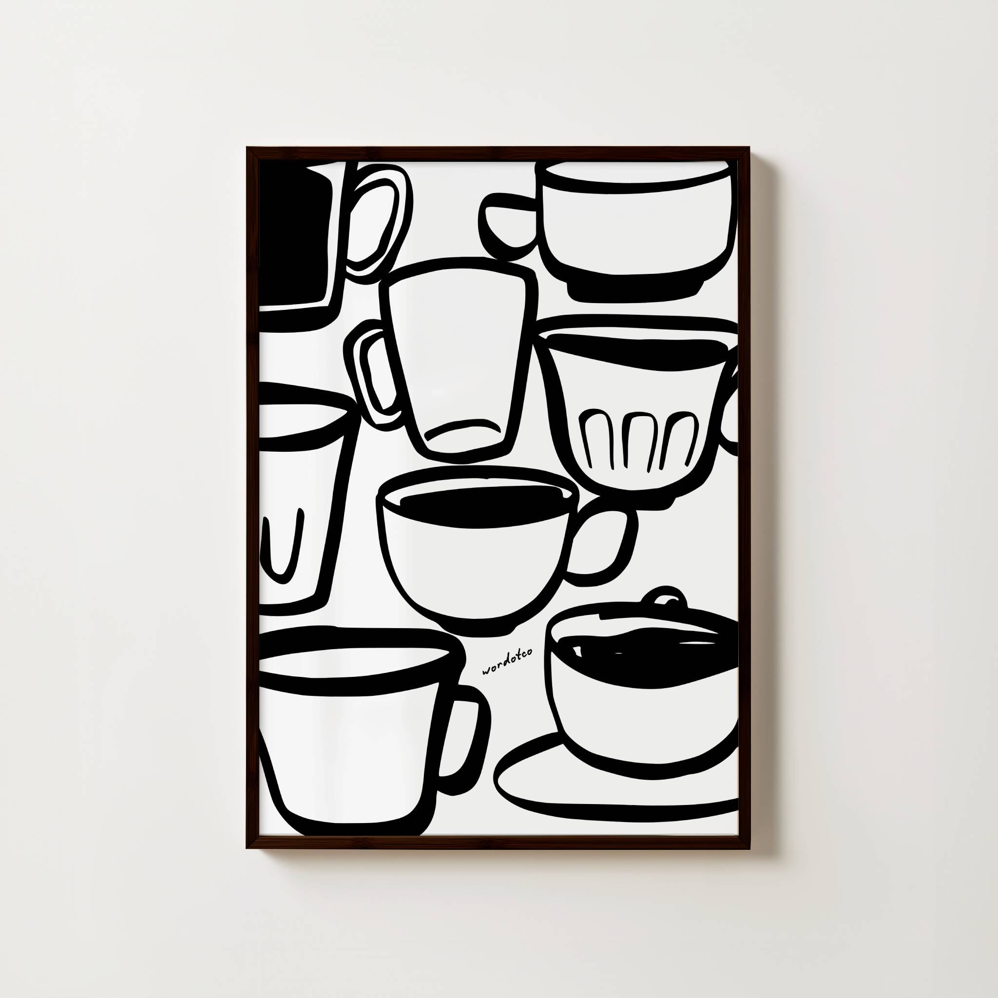 CUPS IN BETWEEN PRINT