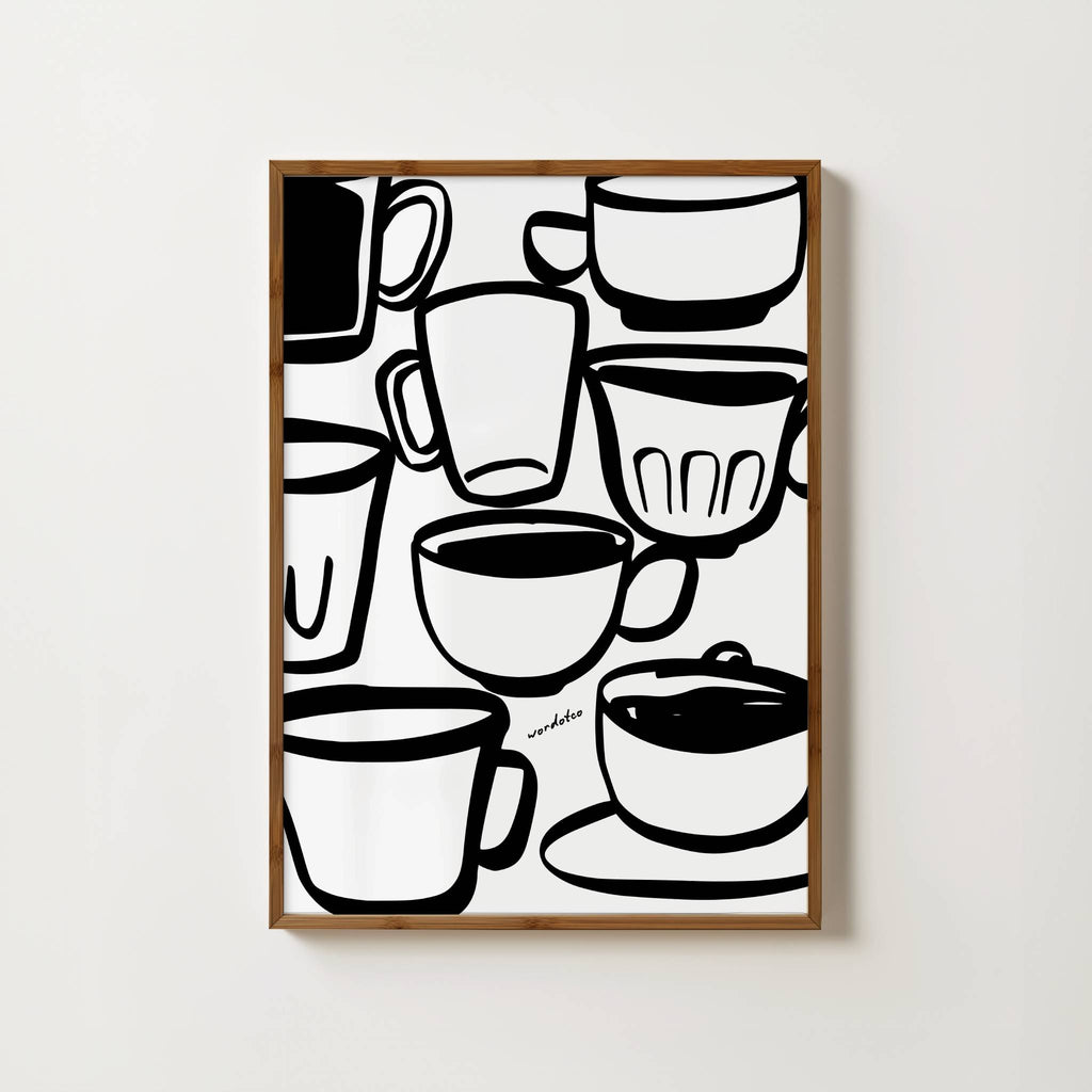 CUPS IN BETWEEN PRINT