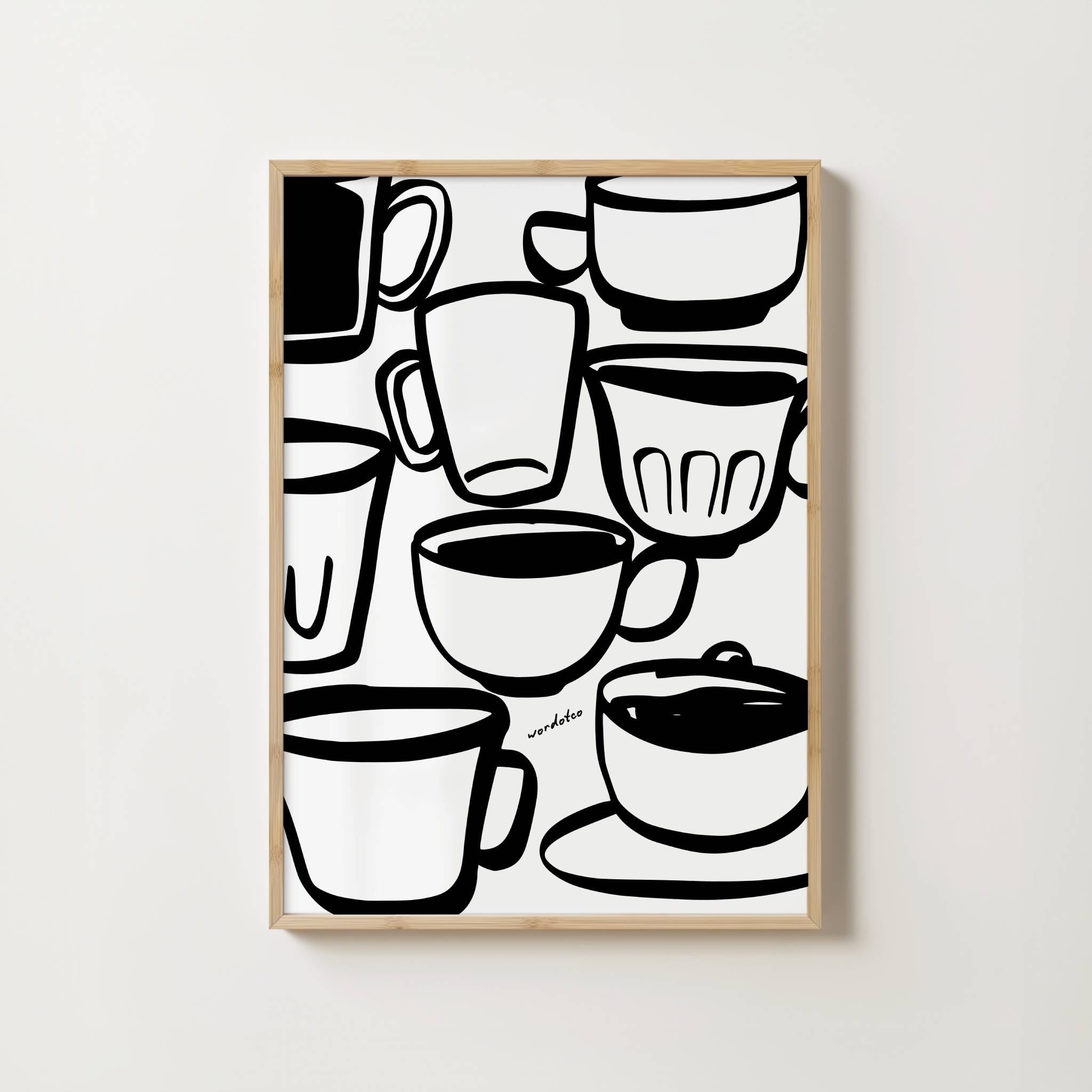 CUPS IN BETWEEN PRINT