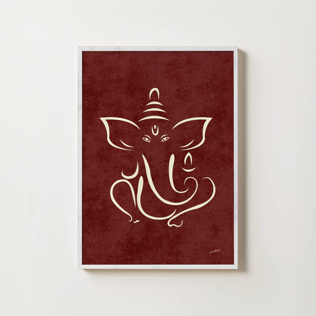 LINES OF GANESH PRINT