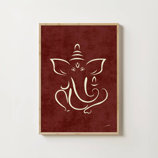 LINES OF GANESH PRINT
