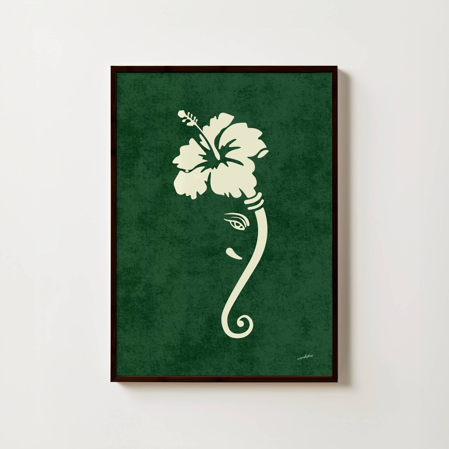 FLORAL GANESH PRINT