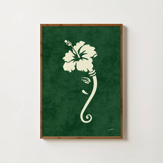 FLORAL GANESH PRINT