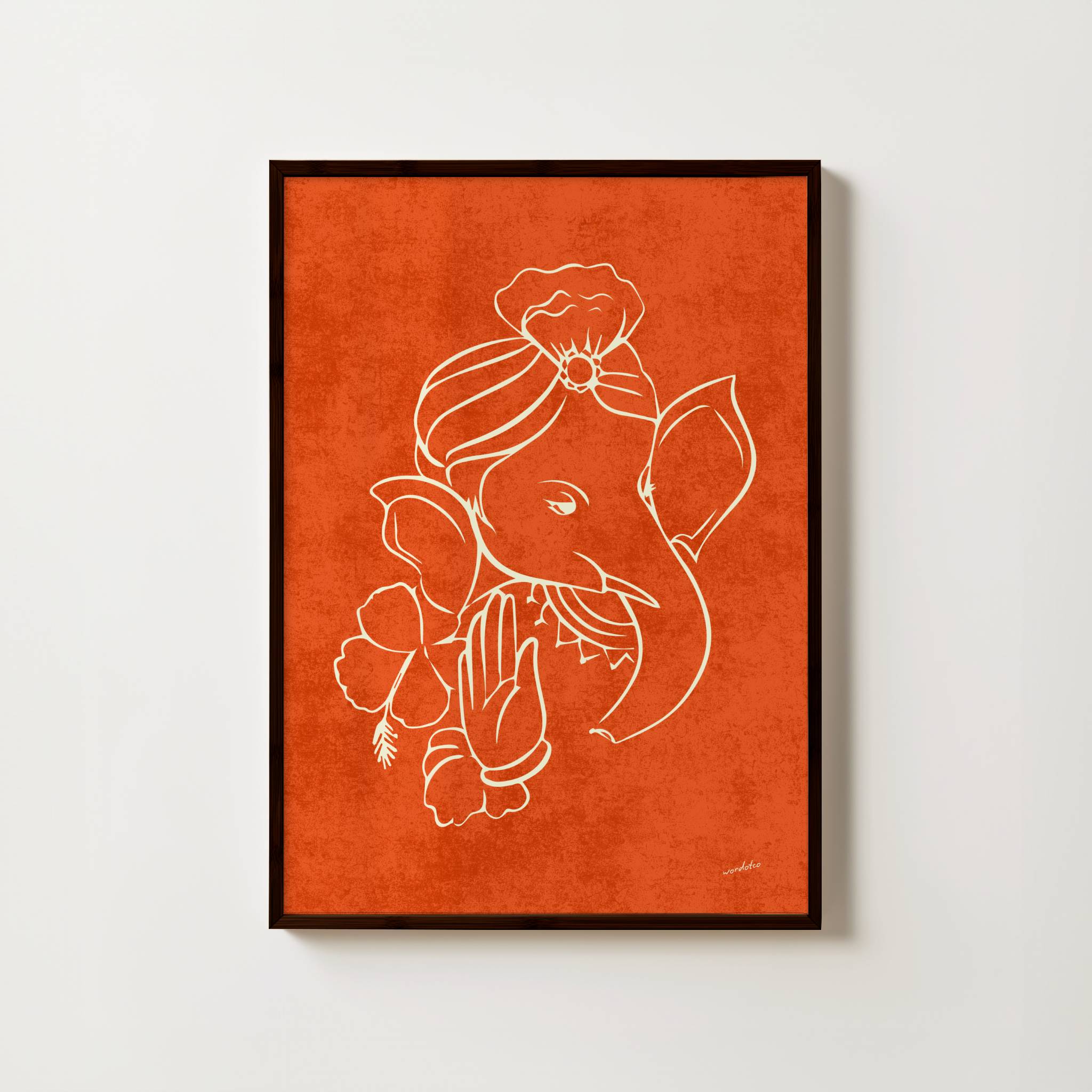 THREADED GANESH PRINT
