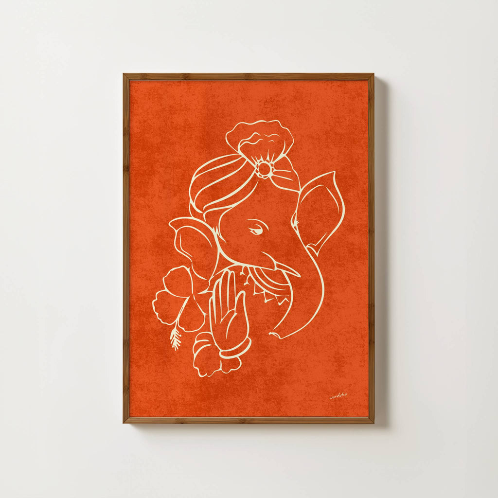 THREADED GANESH PRINT