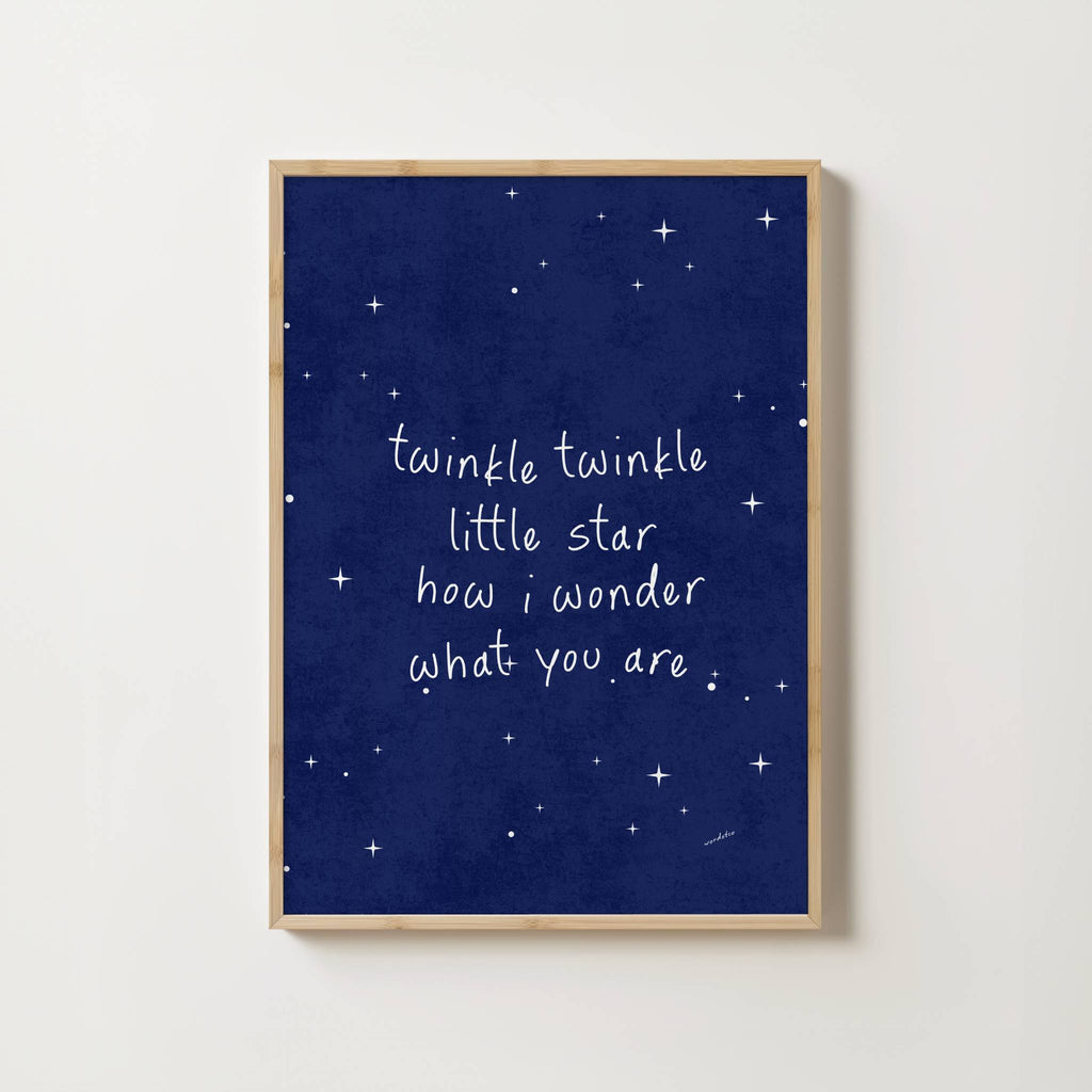 NURSERY MIDNIGHT LITTLE STAR PRINT