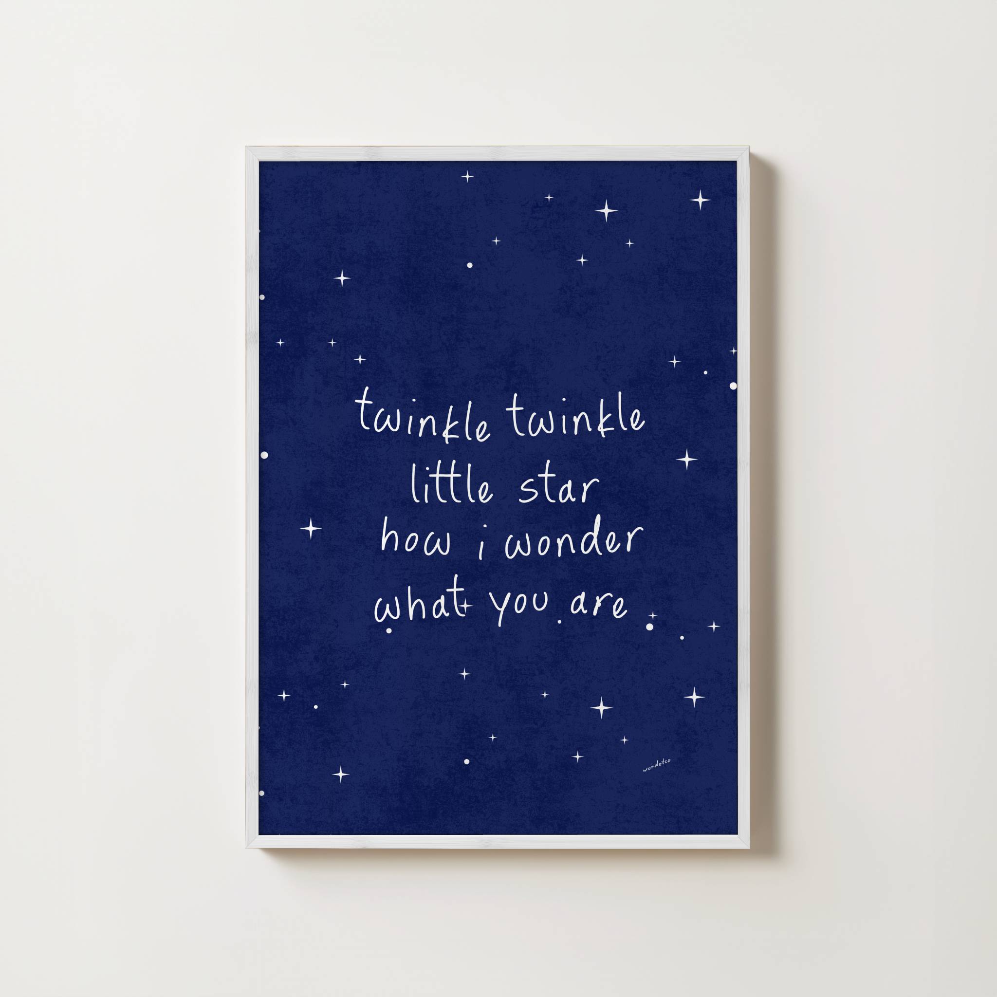 NURSERY MIDNIGHT LITTLE STAR PRINT