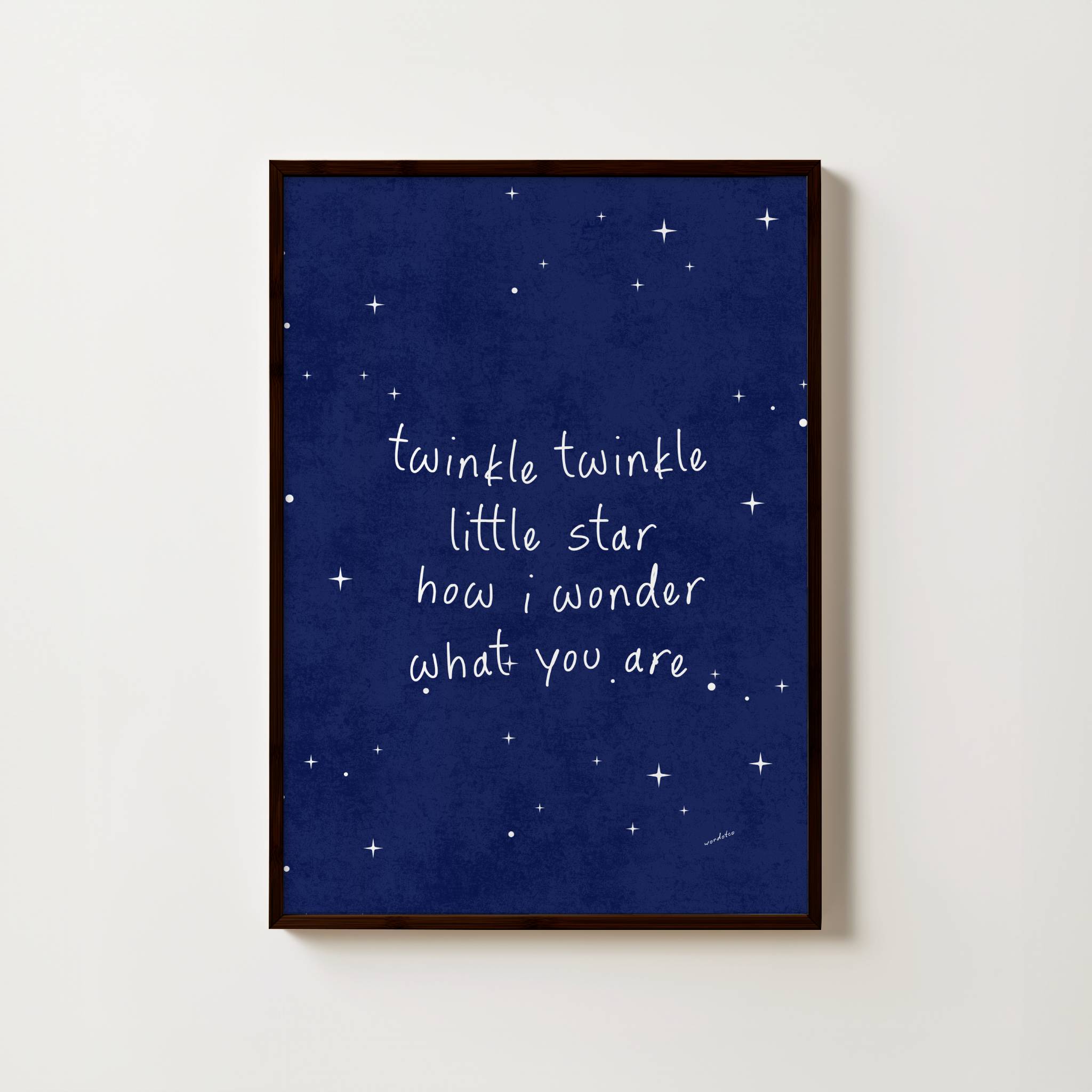 NURSERY MIDNIGHT LITTLE STAR PRINT