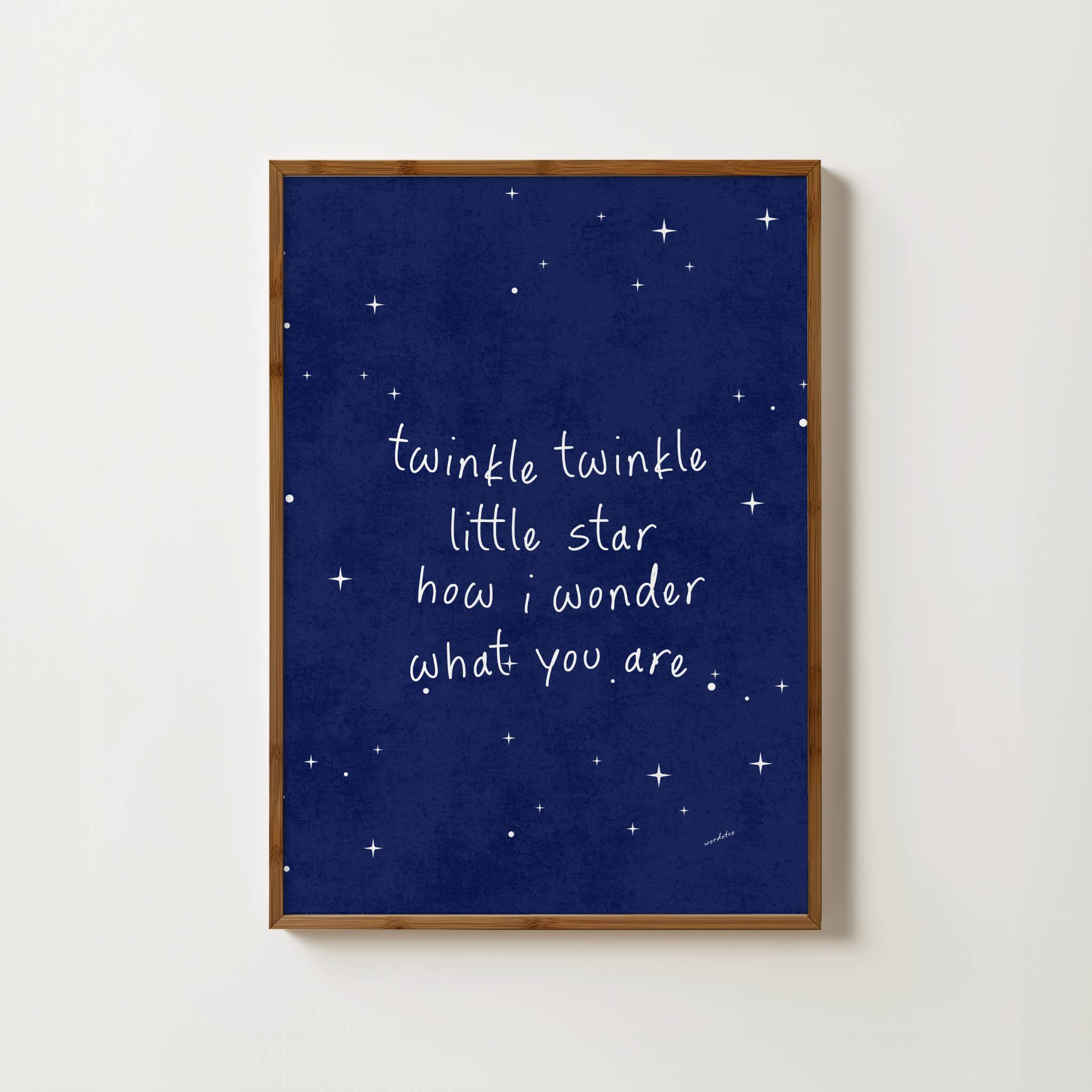 NURSERY MIDNIGHT LITTLE STAR PRINT