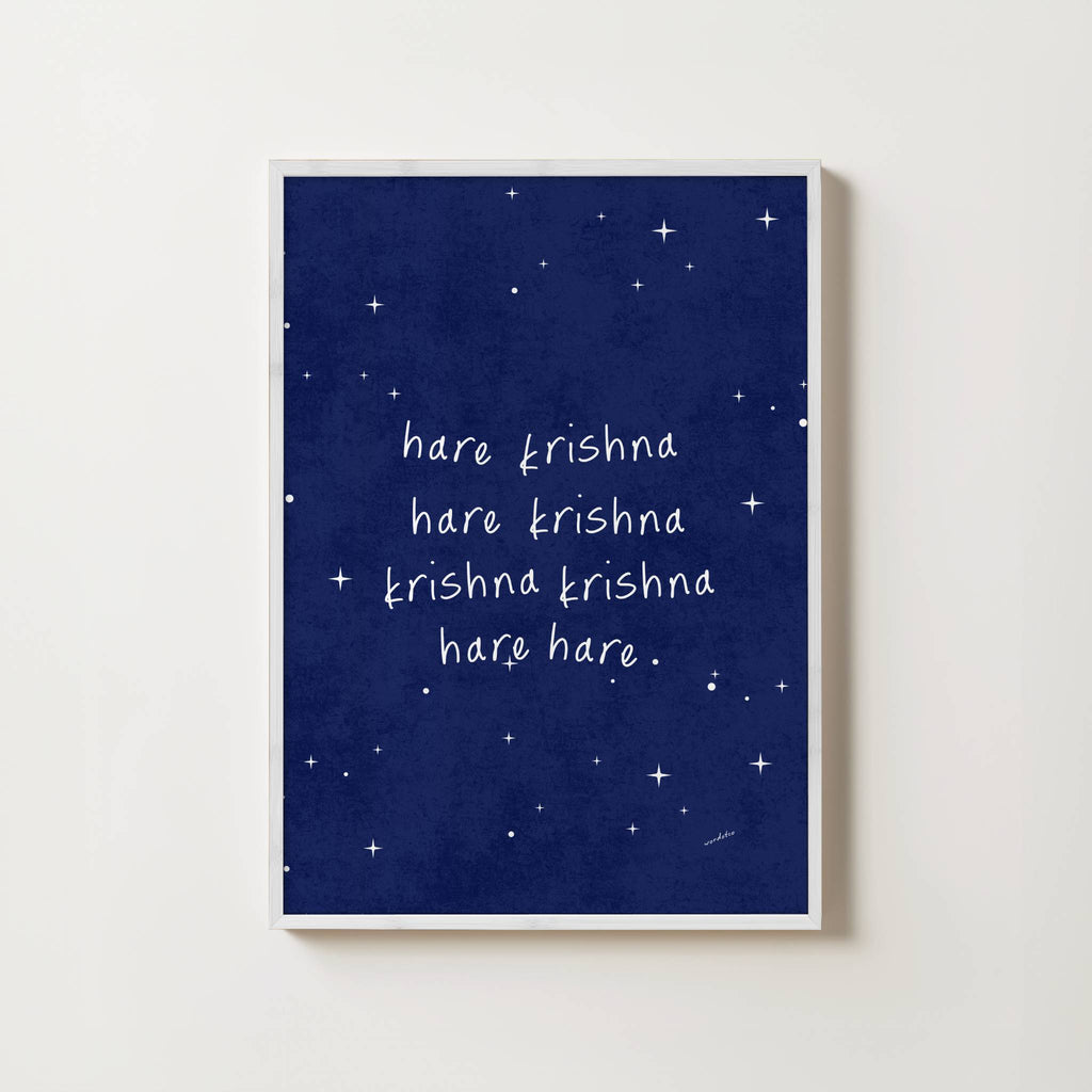 NURSERY MIDNIGHT HARE KRISHNA PRINT