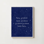 NURSERY MIDNIGHT HARE KRISHNA PRINT