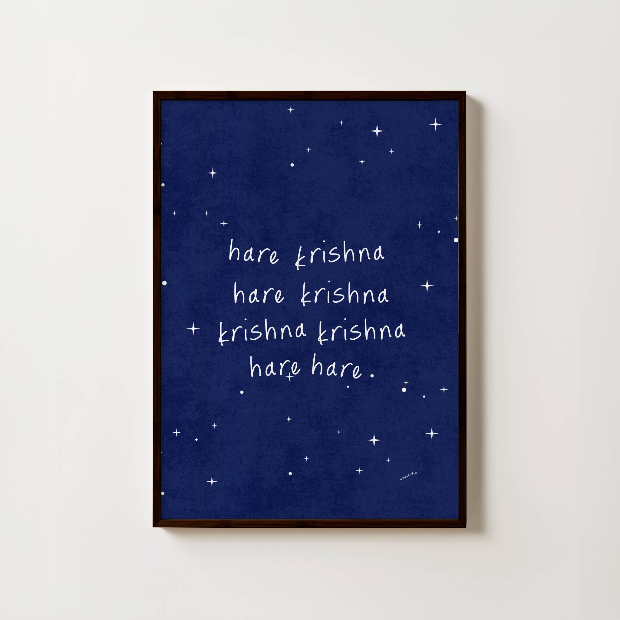 NURSERY MIDNIGHT HARE KRISHNA PRINT