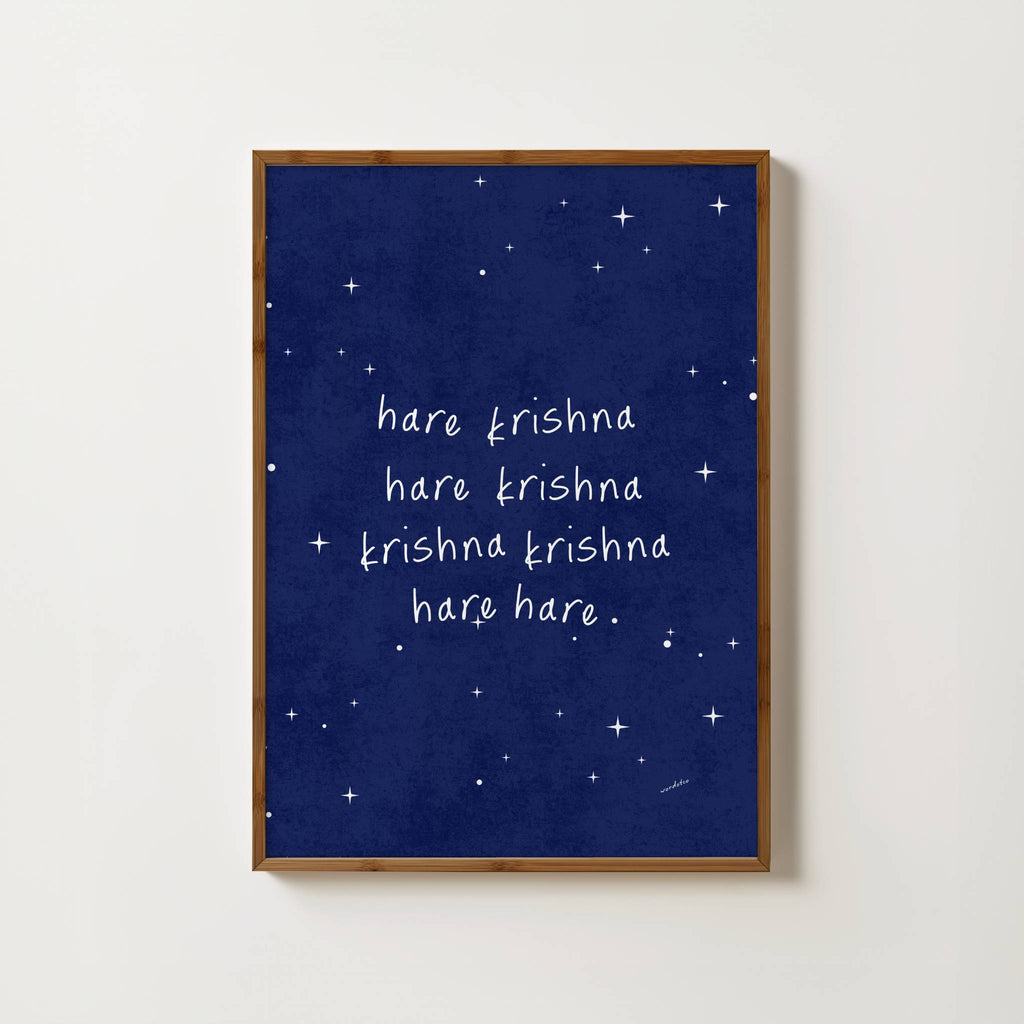 NURSERY MIDNIGHT HARE KRISHNA PRINT