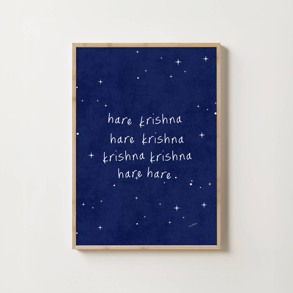 NURSERY MIDNIGHT HARE KRISHNA PRINT