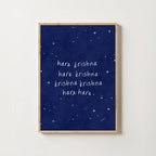 NURSERY MIDNIGHT HARE KRISHNA PRINT