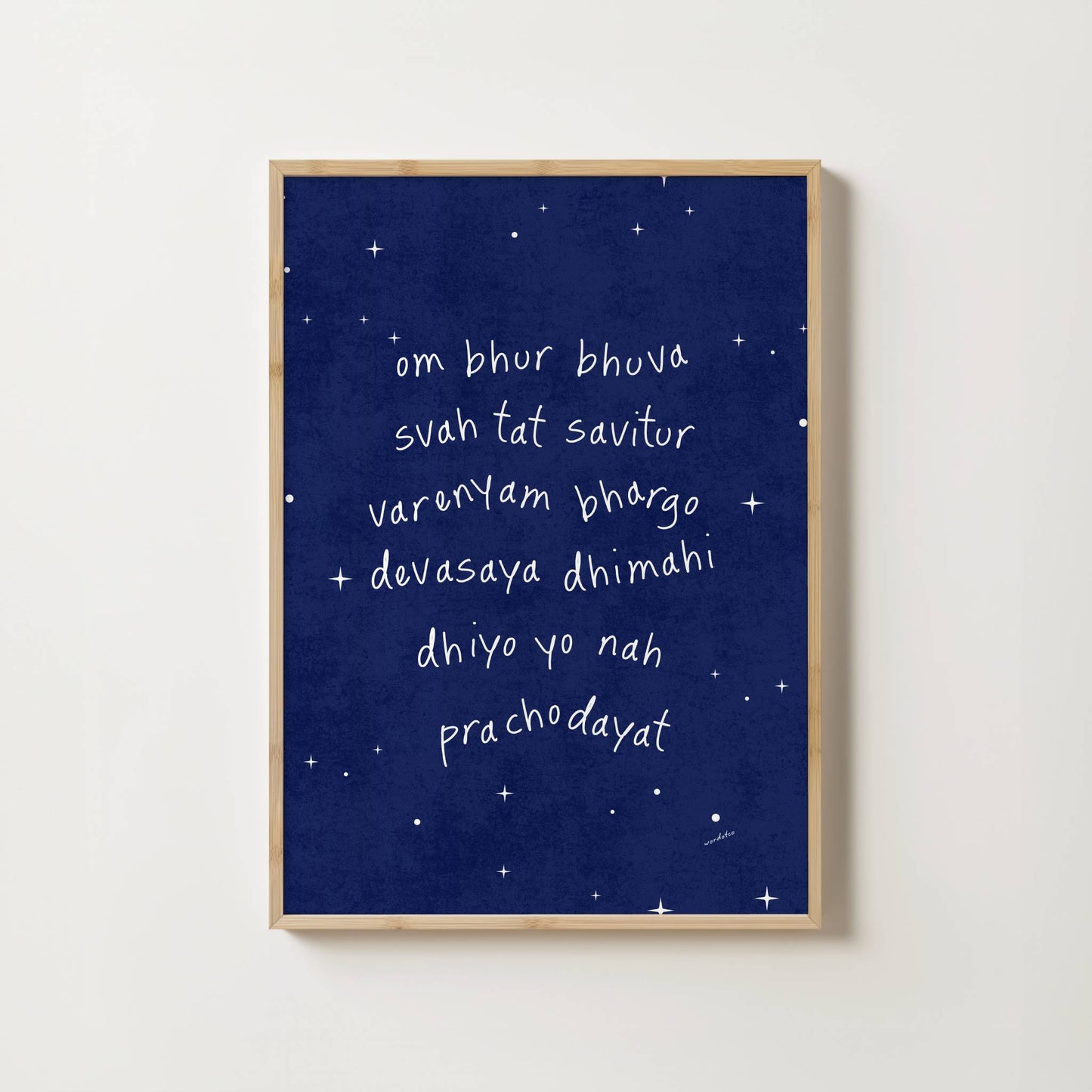 NURSERY MIDNIGHT GAYATRI MANTRA PRINT