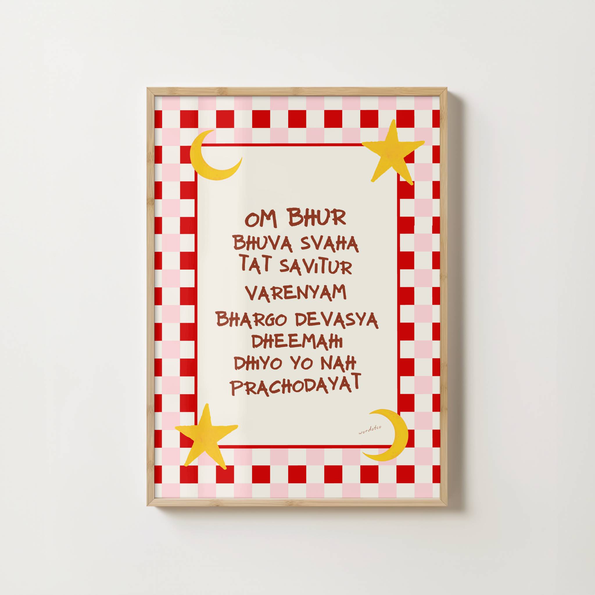 NURSERY GAYATRI MANTRA PRINT