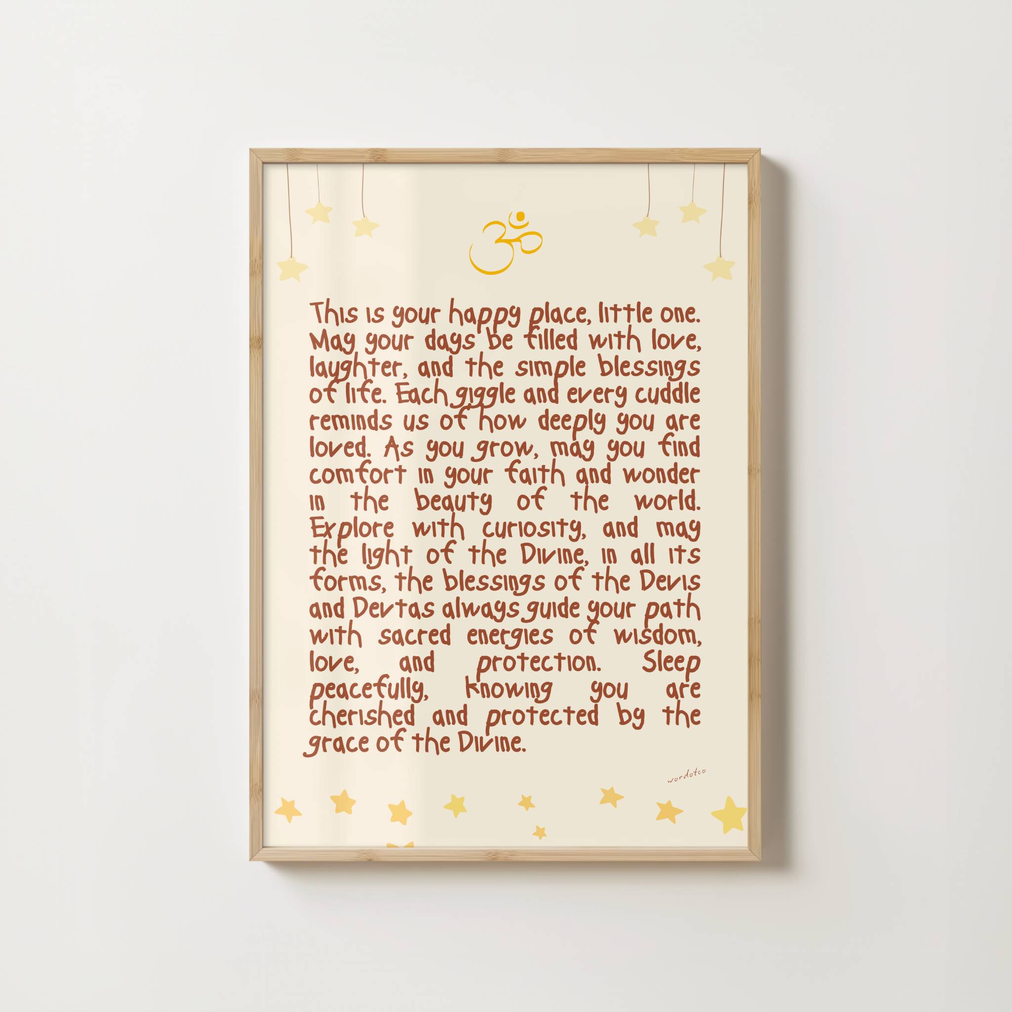 NURSERY HINDU DIVINE BLESSINGS PRINT