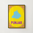 MAP OF PUNJAB PRINT