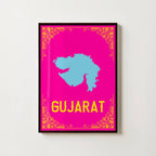 MAP OF GUJARAT PRINT
