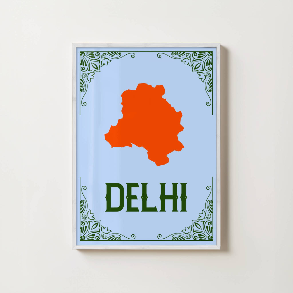 MAP OF DELHI PRINT