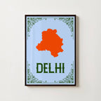 MAP OF DELHI PRINT