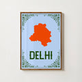 MAP OF DELHI PRINT