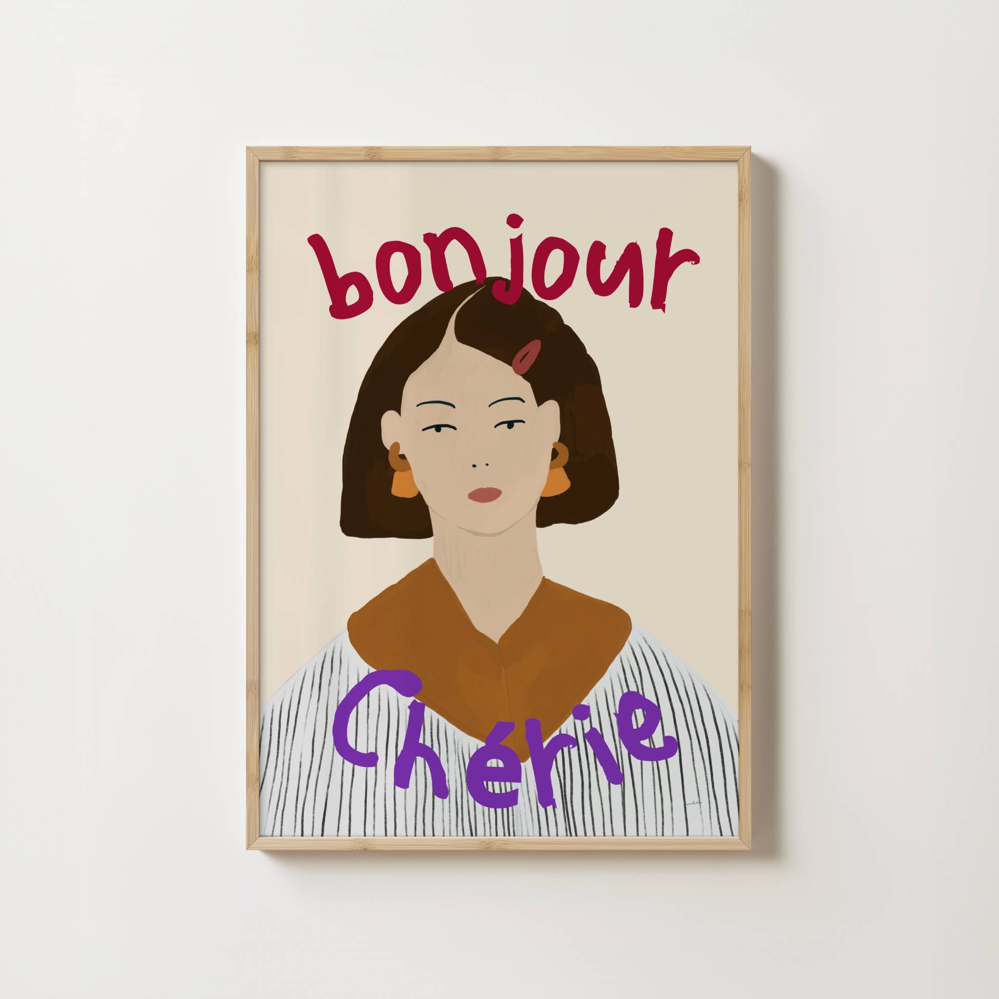 BONJOUR CHERIE PRINT